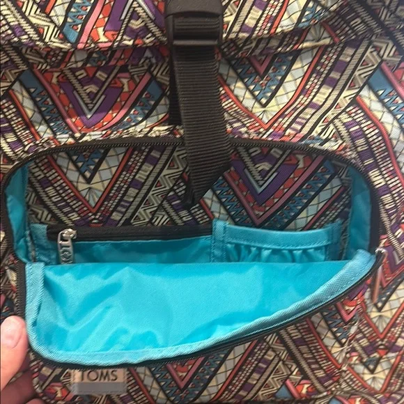 TOMS Multicolor Chevron Pattern Women's Backpack - Picture 4 of 7